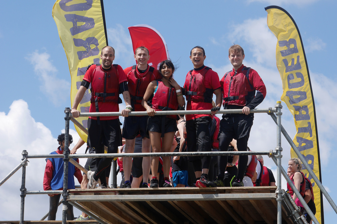 at the top of walk the plank, London River Rat Race